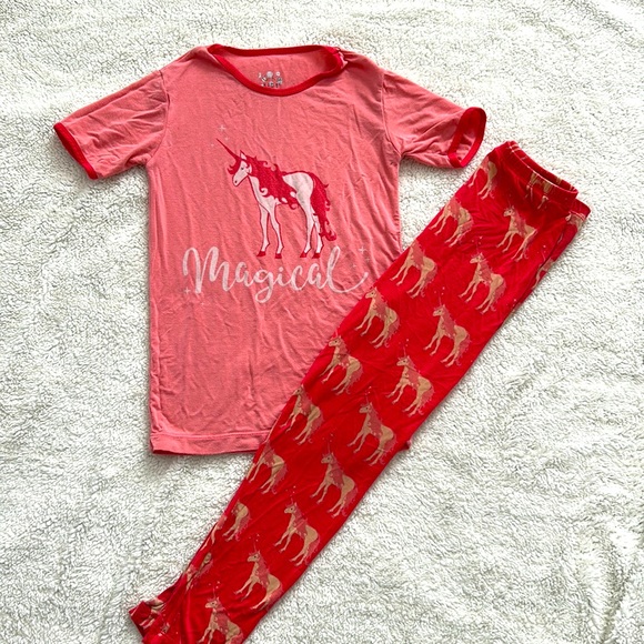 Kickee Pants Unicorn Magical 2 Piece Pajama Set Soft Bamboo - Picture 1 of 5